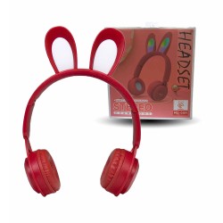 Moxom Wireless Rabbit Headphones MZ-08R with LED light Red Moxom Wireless Rabbit Headphones MZ-08R with LED light Red